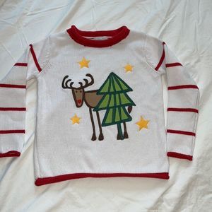 Company Kids Sz S Reindeer Embroidered Sweater . Christmas. Unisex Sz 6